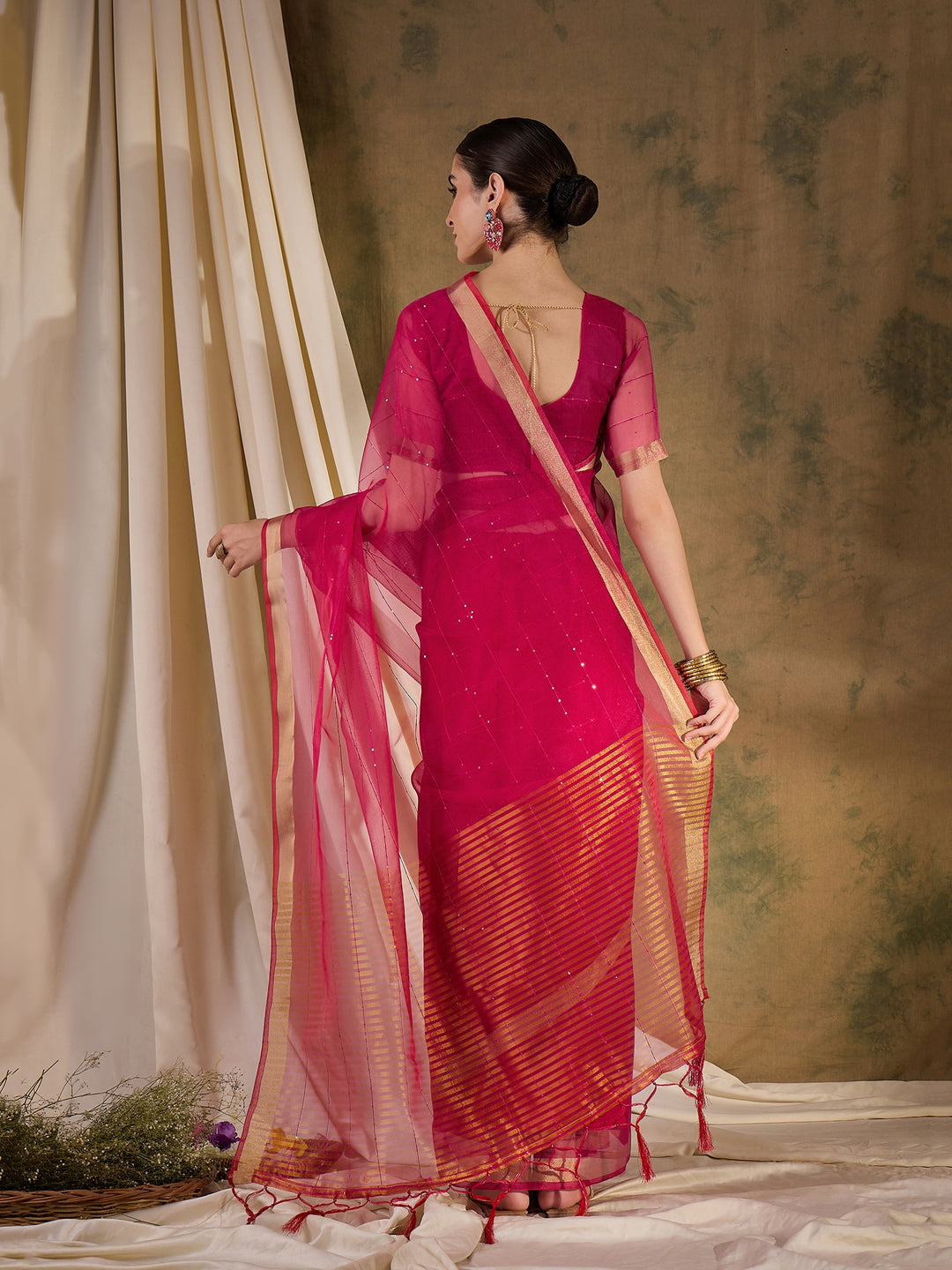 Radiant Organza Silk Saree with | Elegance Redefined for Weddings