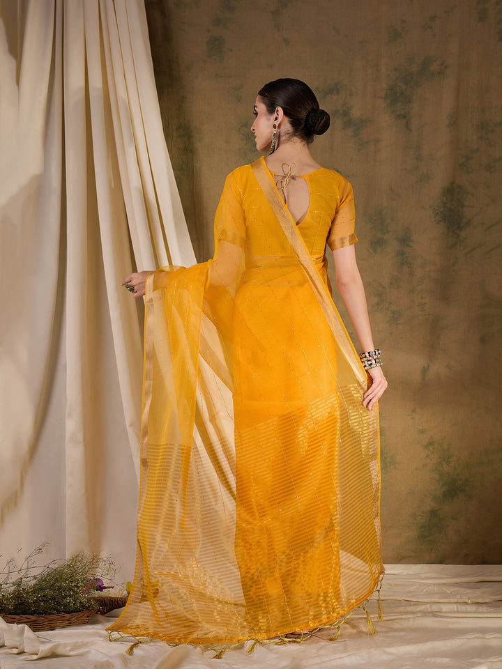 Radiant Organza Silk Saree with | Elegance Redefined for Weddings