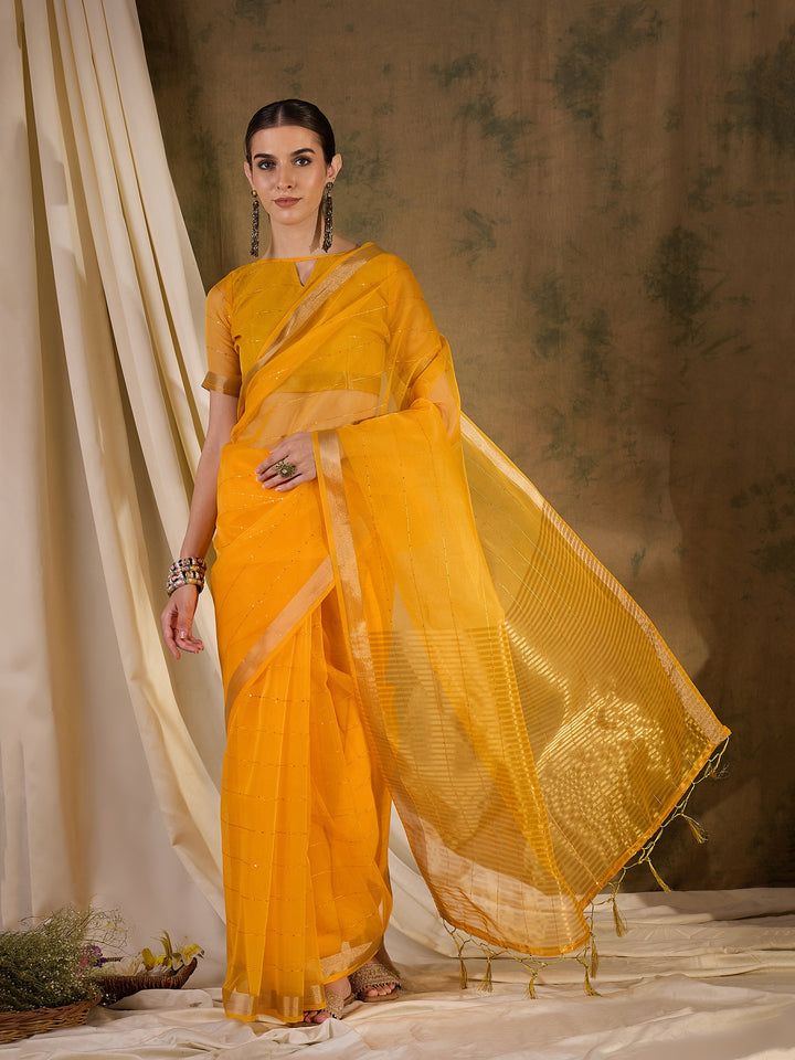 Radiant Organza Silk Saree with | Elegance Redefined for Weddings