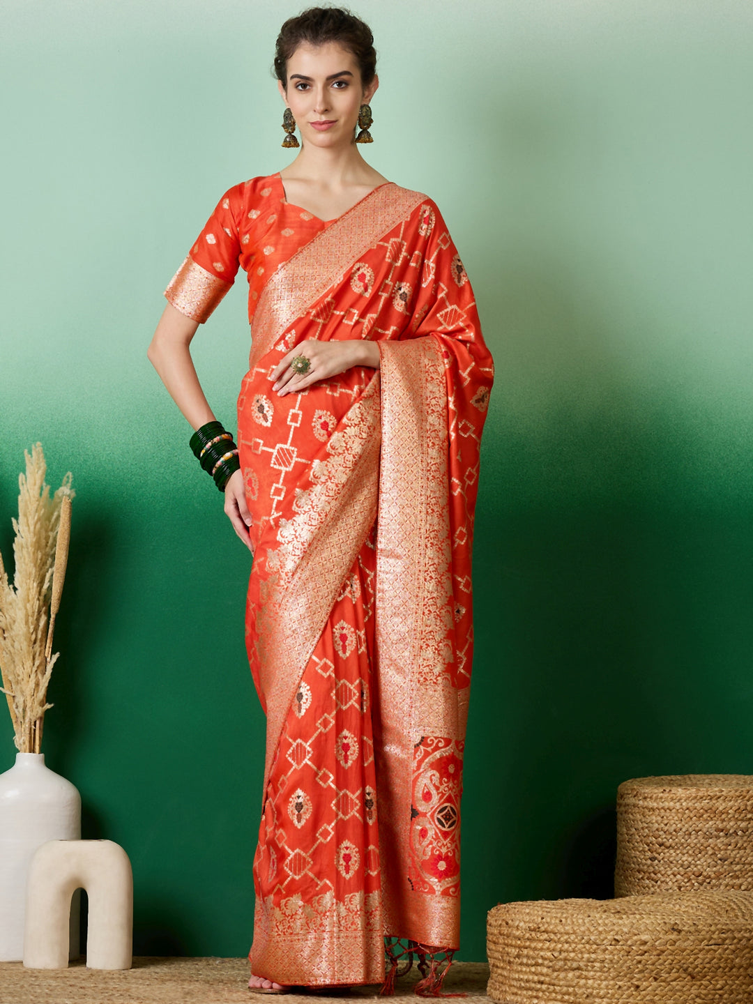 Beautiful Staple Dola Cotton Saree with | A Captivating Traditional Ensemble