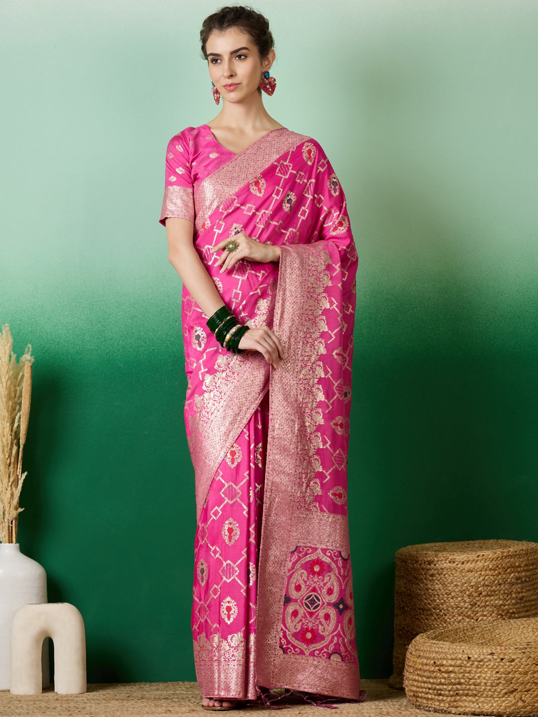 Beautiful Staple Dola Cotton Saree with | A Captivating Traditional Ensemble