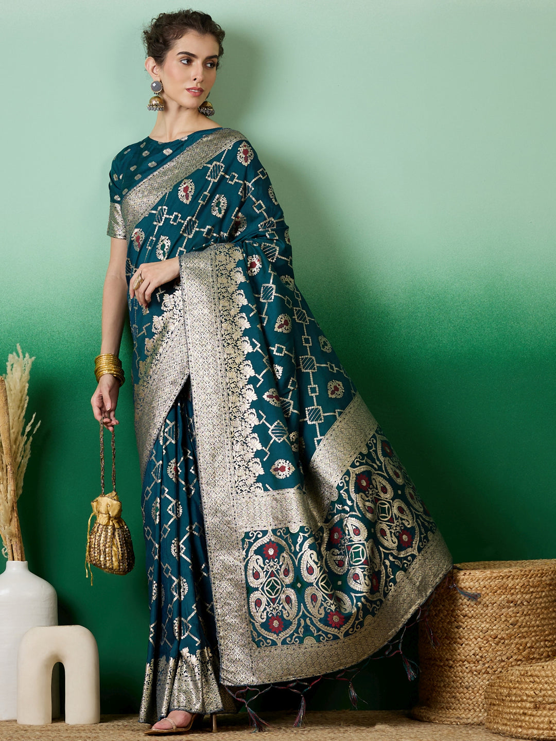 Beautiful Staple Dola Cotton Saree with | A Captivating Traditional Ensemble