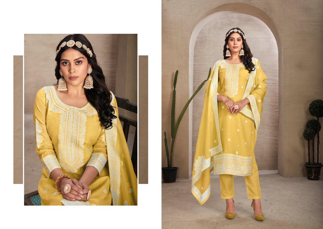 Stunning Organza Salwar Kameez with Floral Print and Embroidered Neckline | Perfect Festive Wear