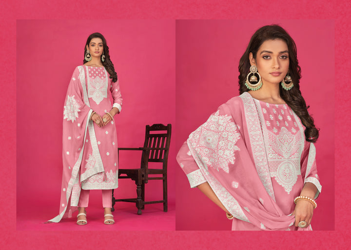 Stunning Organza Salwar Kameez with Intricate Embroidery | Perfect Festive Wear