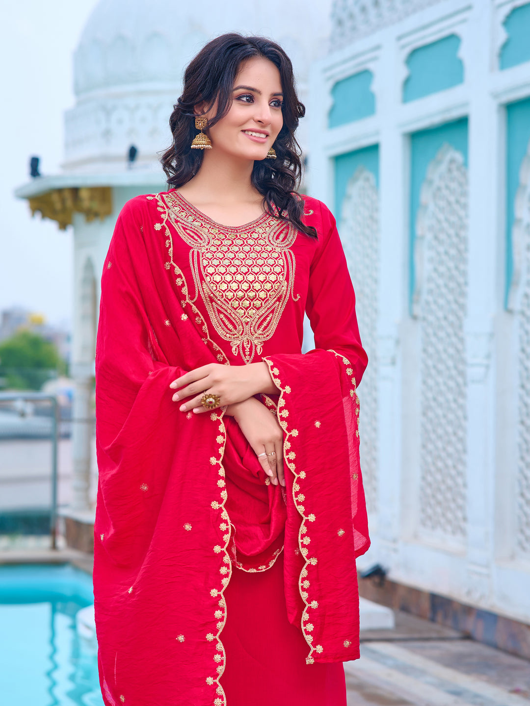 Elegant Chanderi Salwar Kameez for Women | Premium Traditional Wear for Festive Occasions