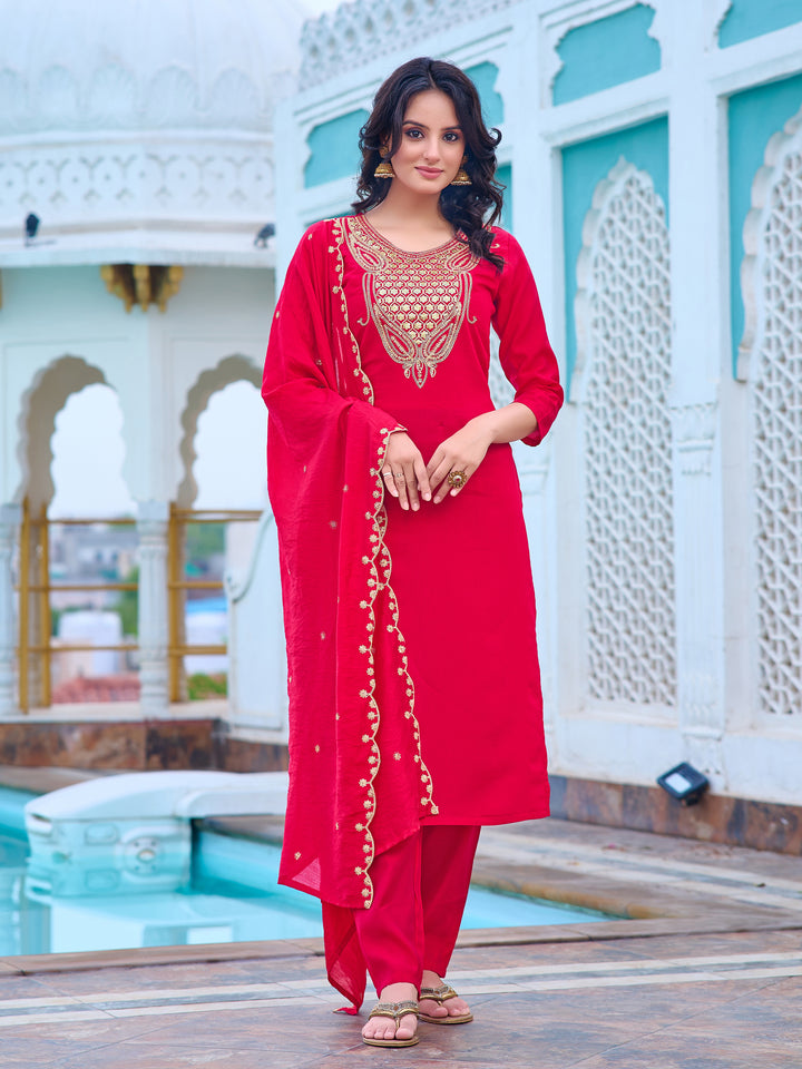 Elegant Chanderi Salwar Kameez for Women | Premium Traditional Wear for Festive Occasions