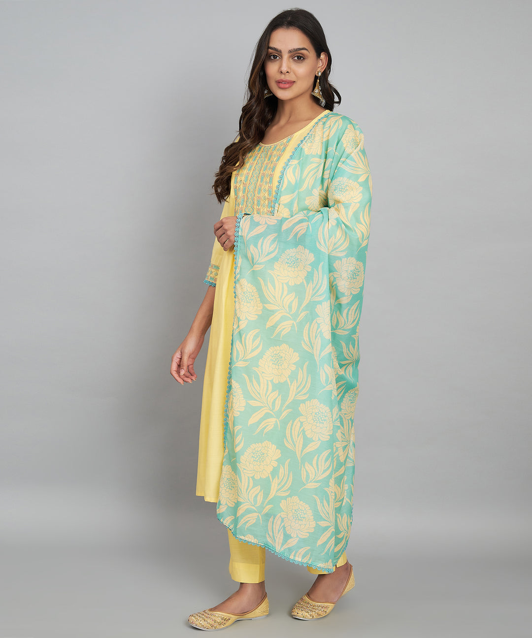 Elegant Roman Silk Salwar Kameez for Women | Luxury Traditional Wear for Special Occasions