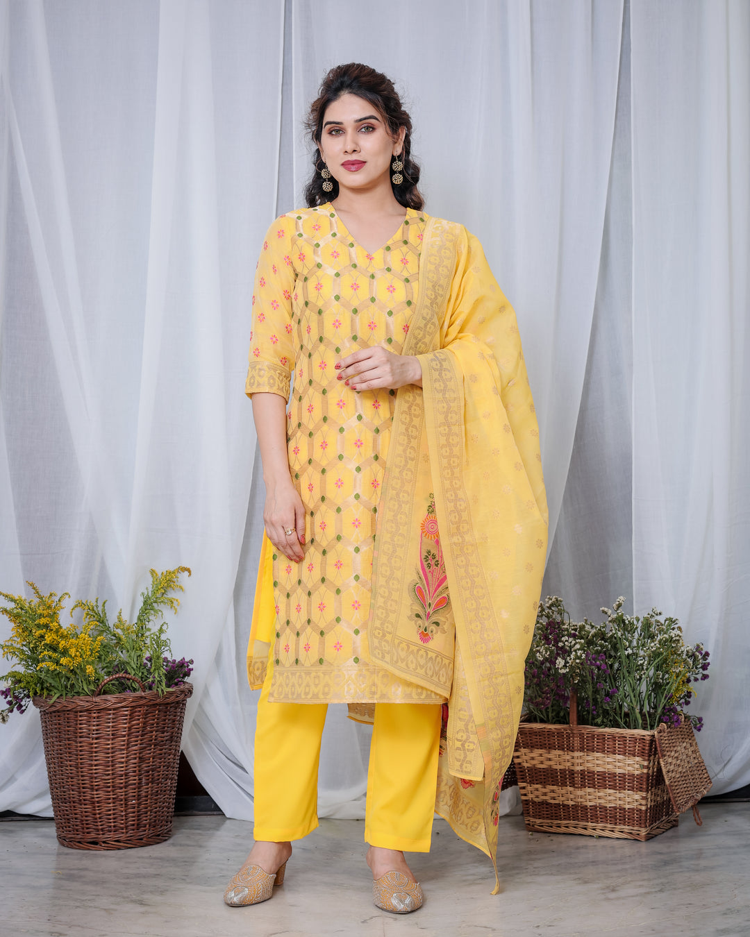 Elegant Chanderi Cotton Salwar Kameez for Women | Traditional and Stylish Comfort Wear