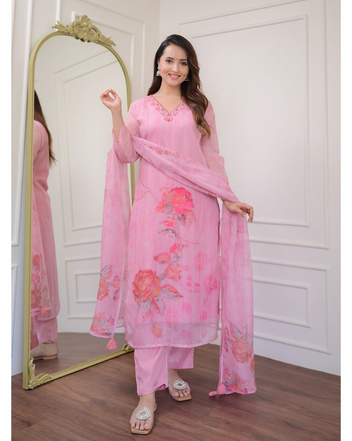 Luxurious Taby Organza Salwar Kameez for Women | Elegant Traditional Wear for Weddings & Parties