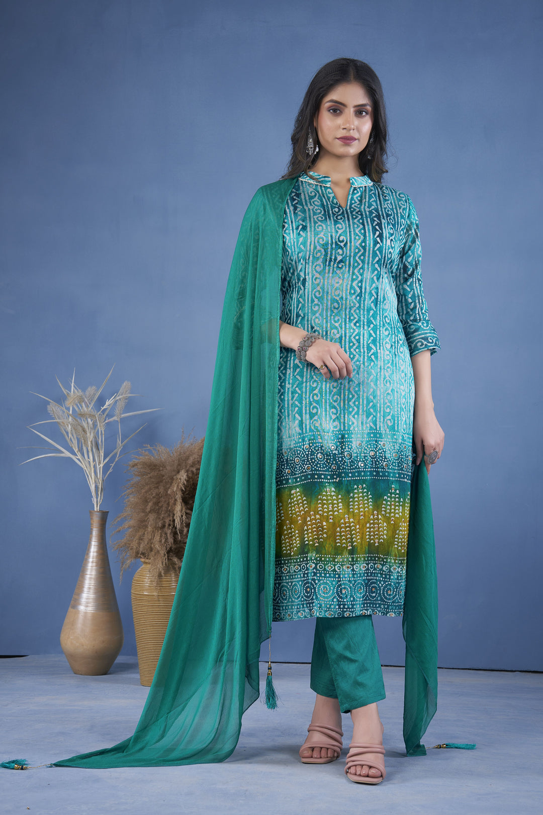 Elegant Art Silk Salwar Kameez for Women | Traditional Indian Wear with Stylish Design