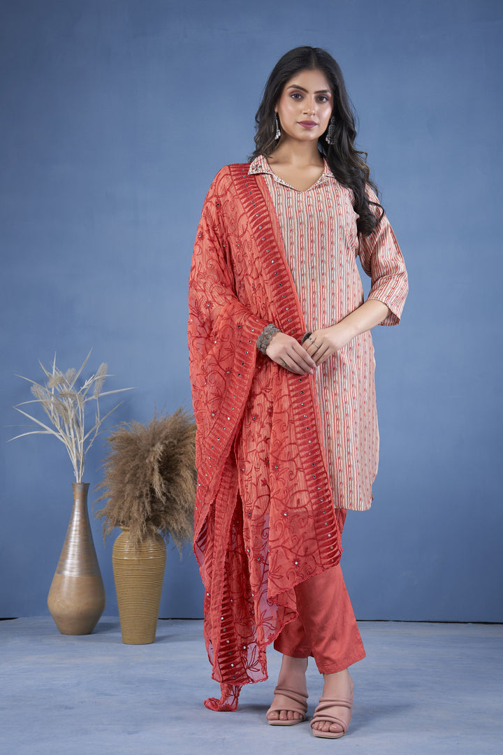 Elegant Art Silk Salwar Kameez for Women | Traditional Indian Wear with Stylish Design