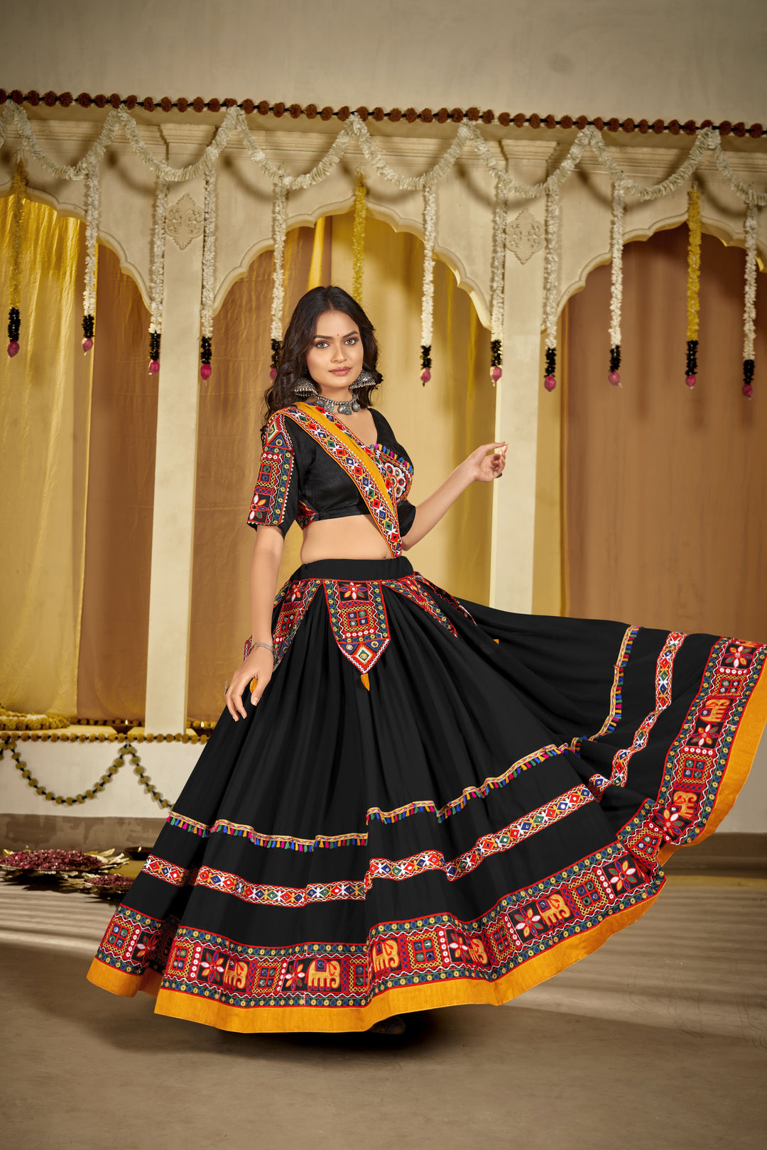 Georgette Mirror Work Lehenga | Elegant Bridal Wear for Weddings & Events