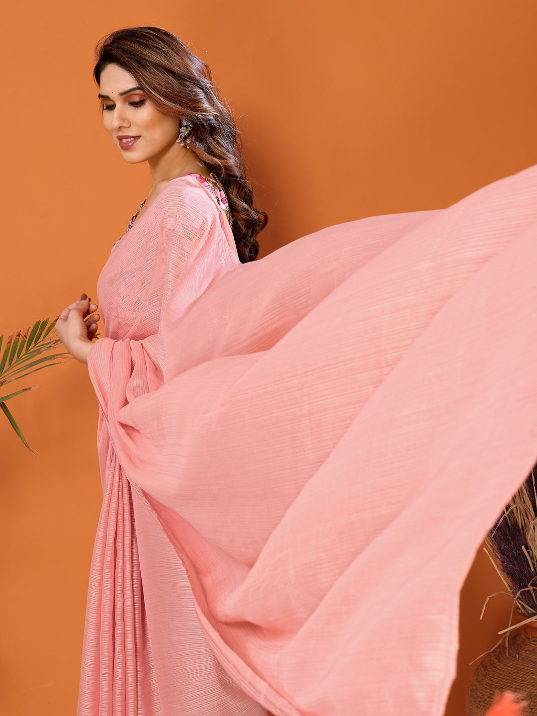 Elegant Polyester Zari Banglori Saree | Solid and Digital Printed Party Look