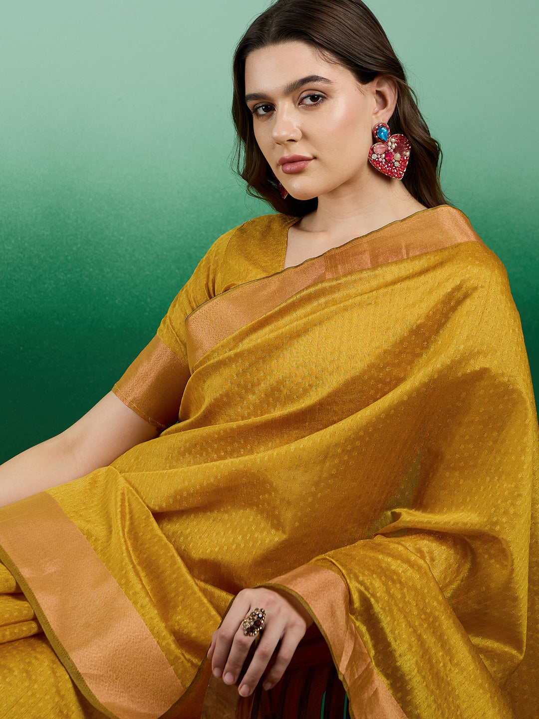 Khadi Organza Saree with Blouse | Stylish Designer Party Wear Saree