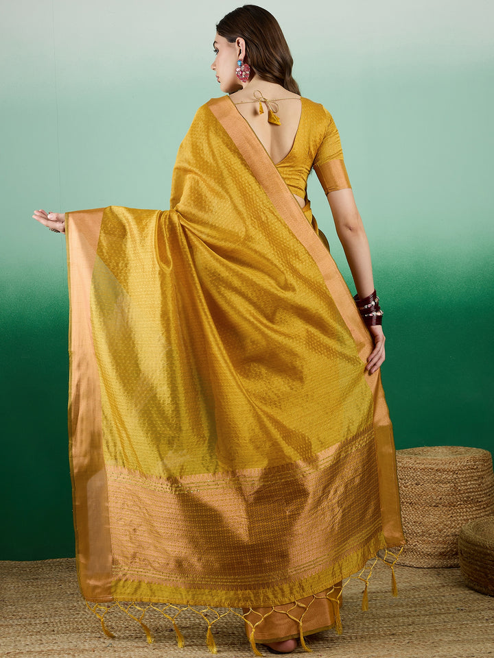 Khadi Organza Saree with Blouse | Stylish Designer Party Wear Saree