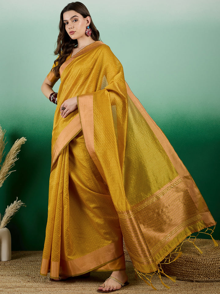 Khadi Organza Saree with Blouse | Stylish Designer Party Wear Saree