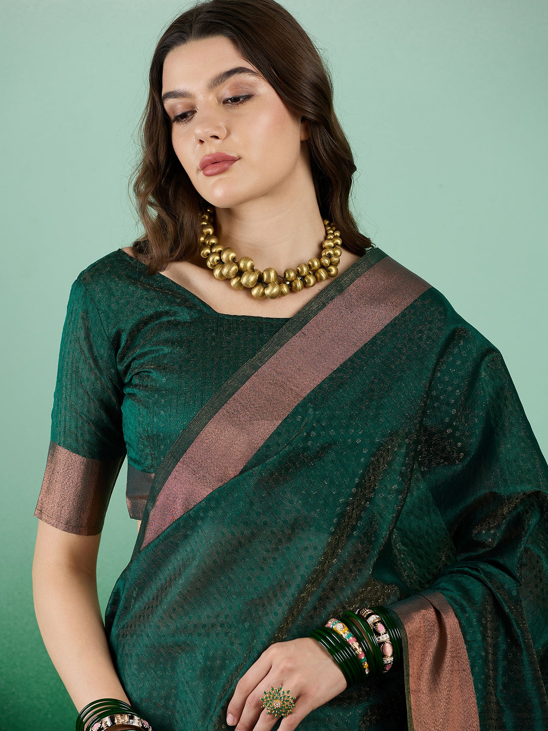 Khadi Organza Saree with Blouse | Stylish Designer Party Wear Saree