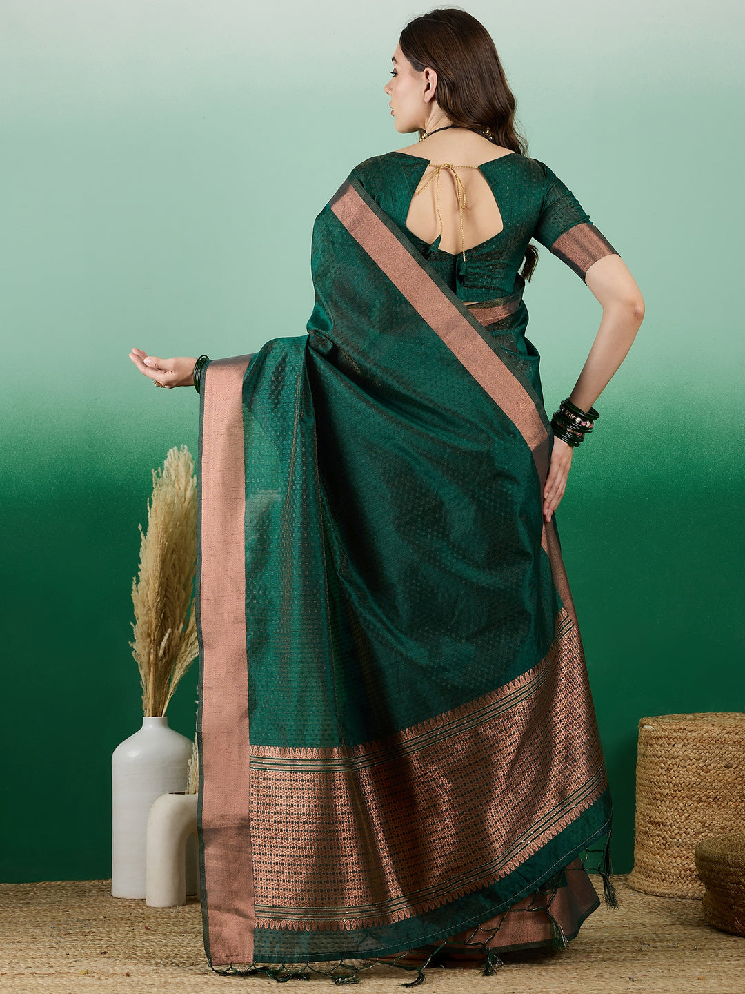 Khadi Organza Saree with Blouse | Stylish Designer Party Wear Saree