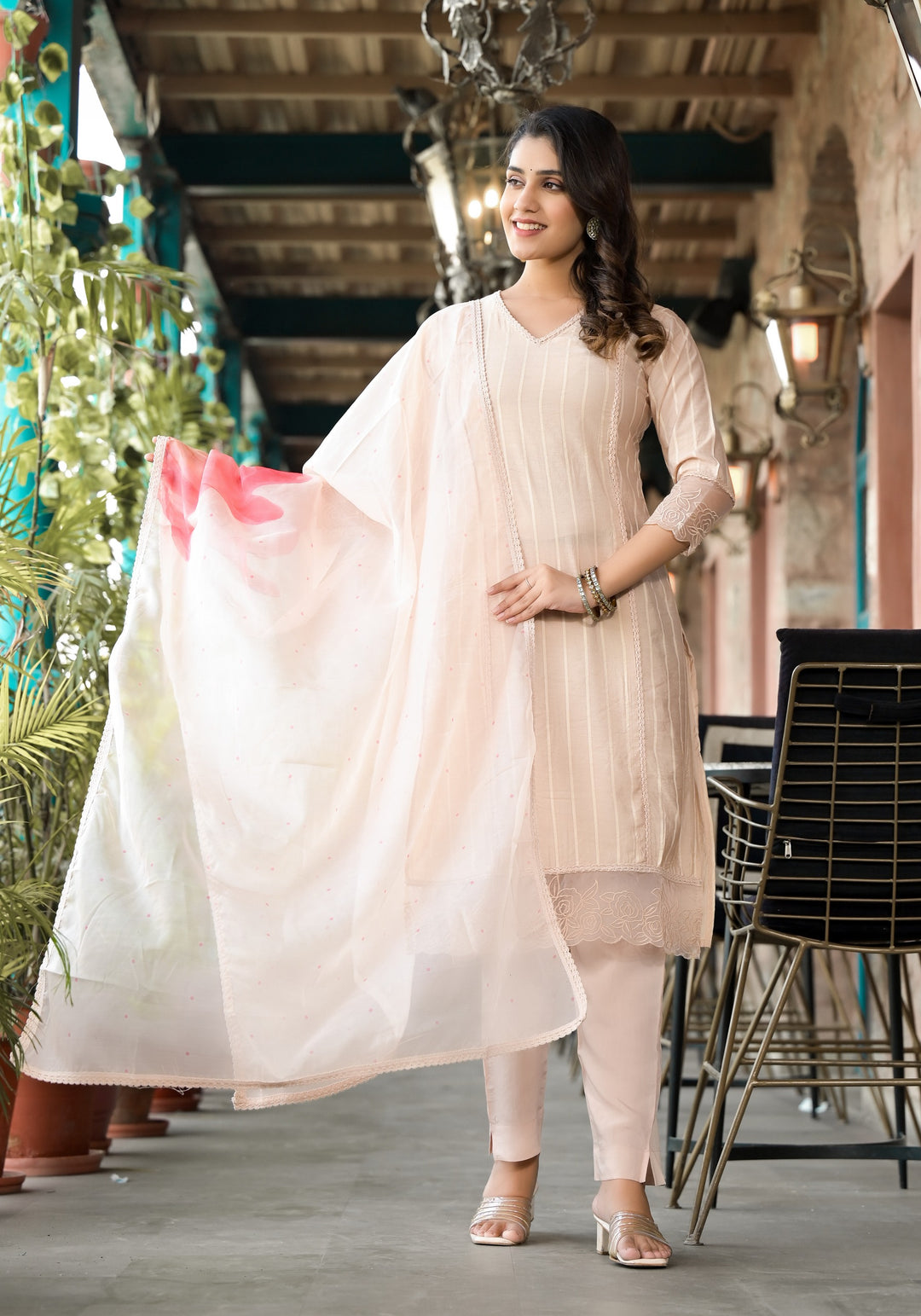 Stunning Silk Blend Salwar Kameez with Intricate Embroidery | Ideal for Festive Occasions