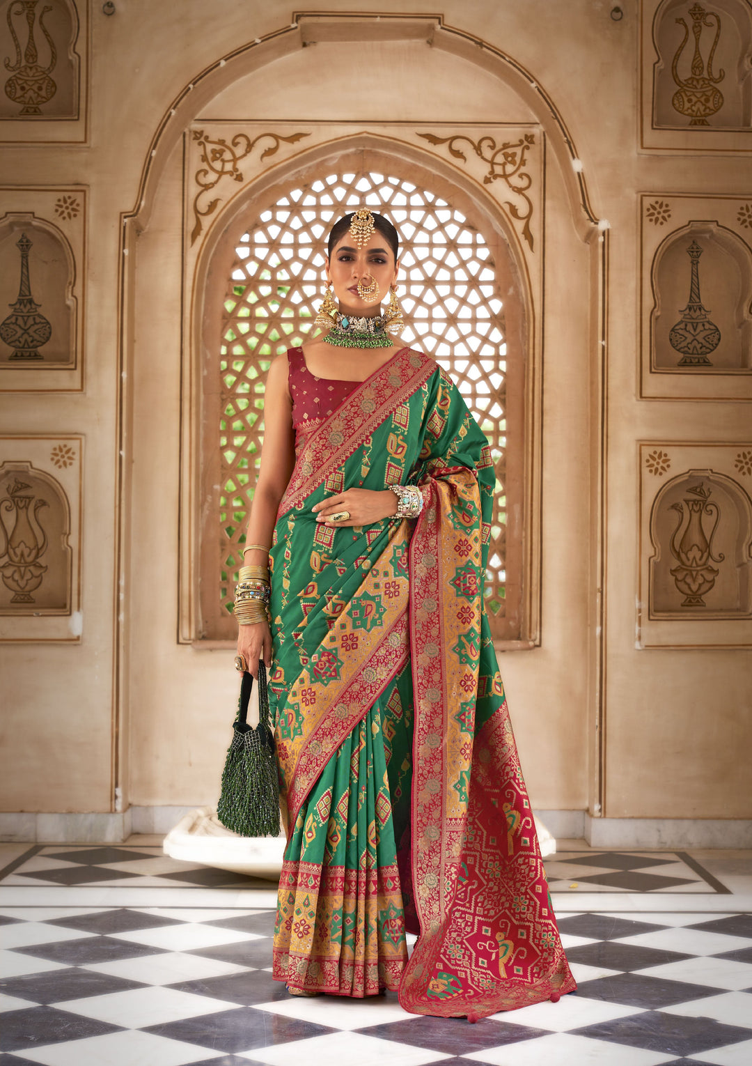 Elegant J-P-W Silk Saree with Heavy Weaving Broket Jari Design | Special Event