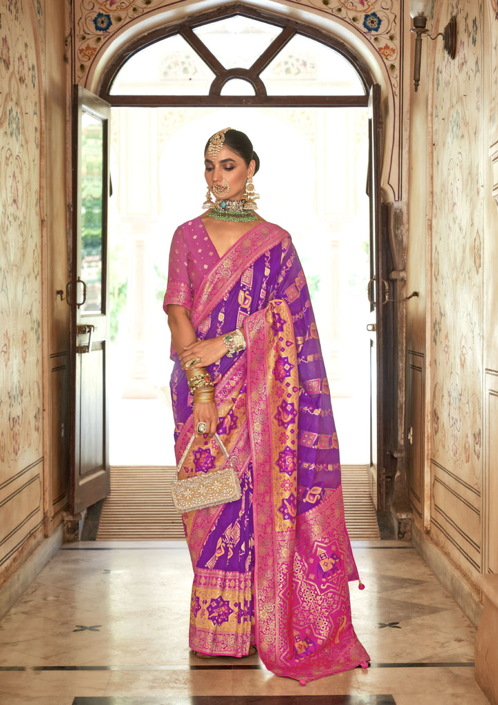 Elegant J-P-W Silk Saree with Heavy Weaving Broket Jari Design | Special Event