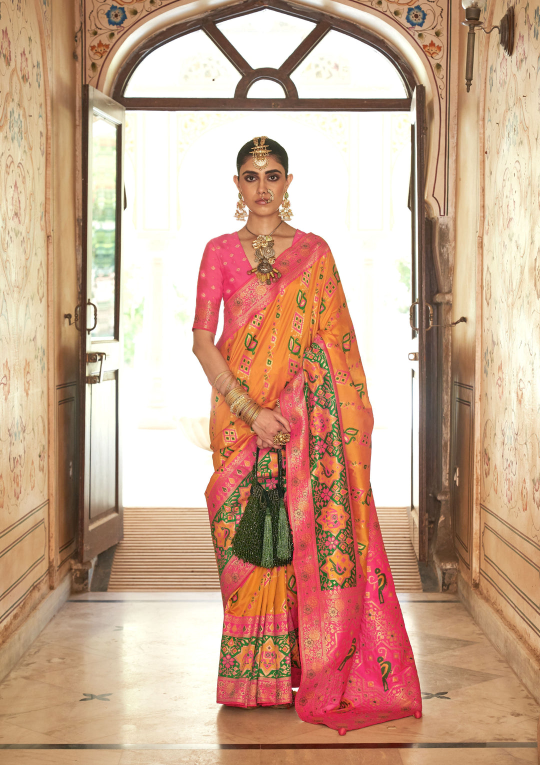 Elegant J-P-W Silk Saree with Heavy Weaving Broket Jari Design | Special Event