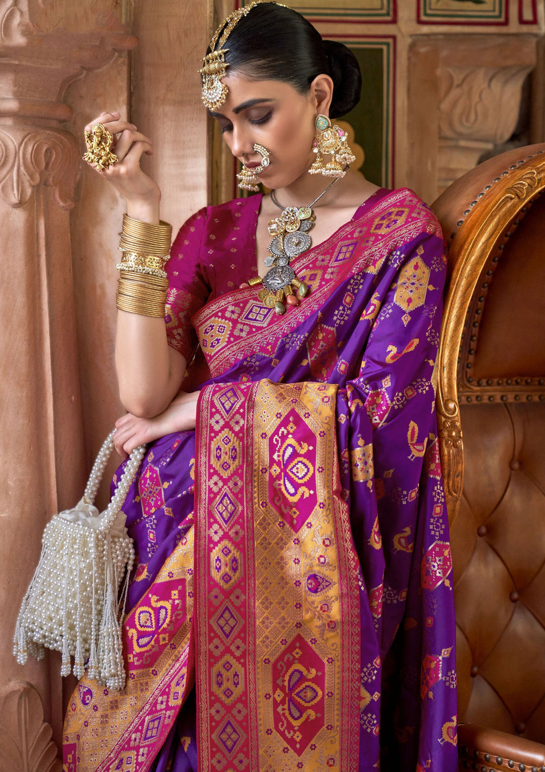 Heavy Weaving Broket Jari Designer Saree | Special Event & Wedding Fabric