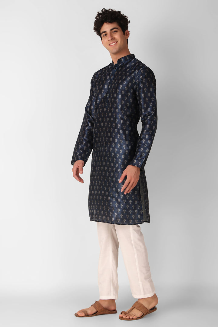 Festive Art Silk Kurta | Stylish Kurta Pajama with Designer Prints