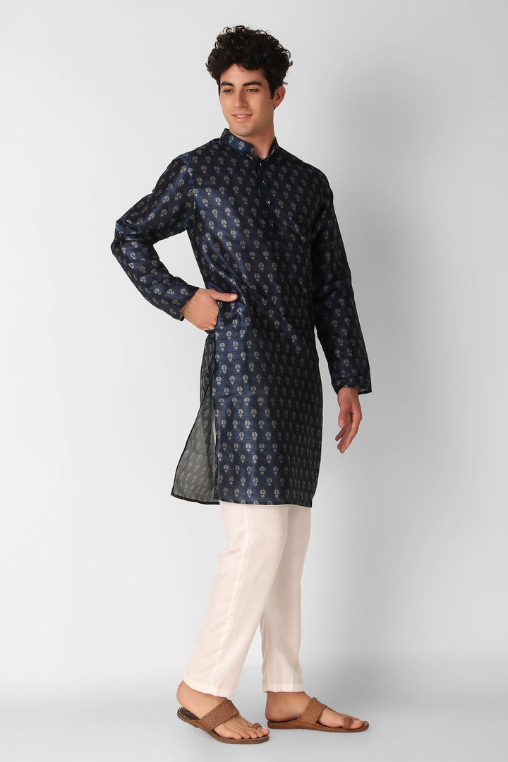 Festive Art Silk Kurta | Stylish Kurta Pajama with Designer Prints