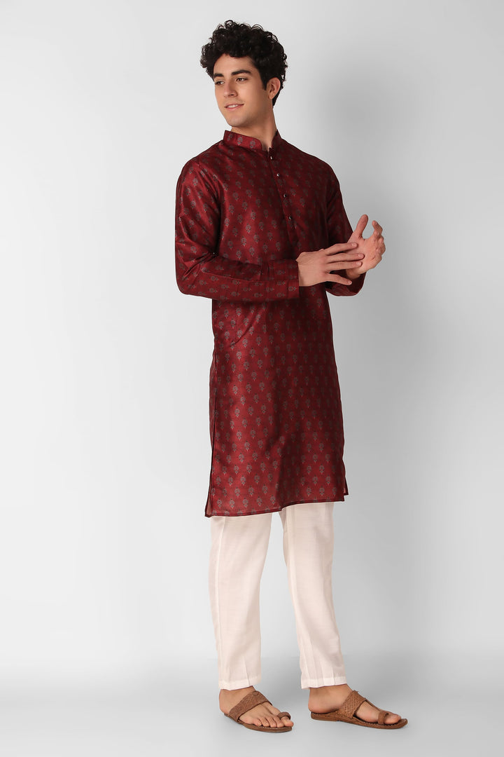 Festive Art Silk Kurta | Stylish Kurta Pajama with Designer Prints