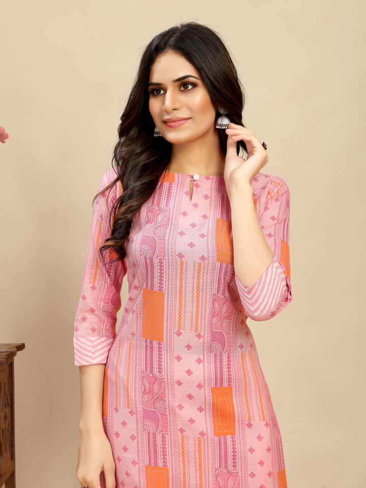 Cotton Kurti Set | Designer Printed Top & Bottom for Women