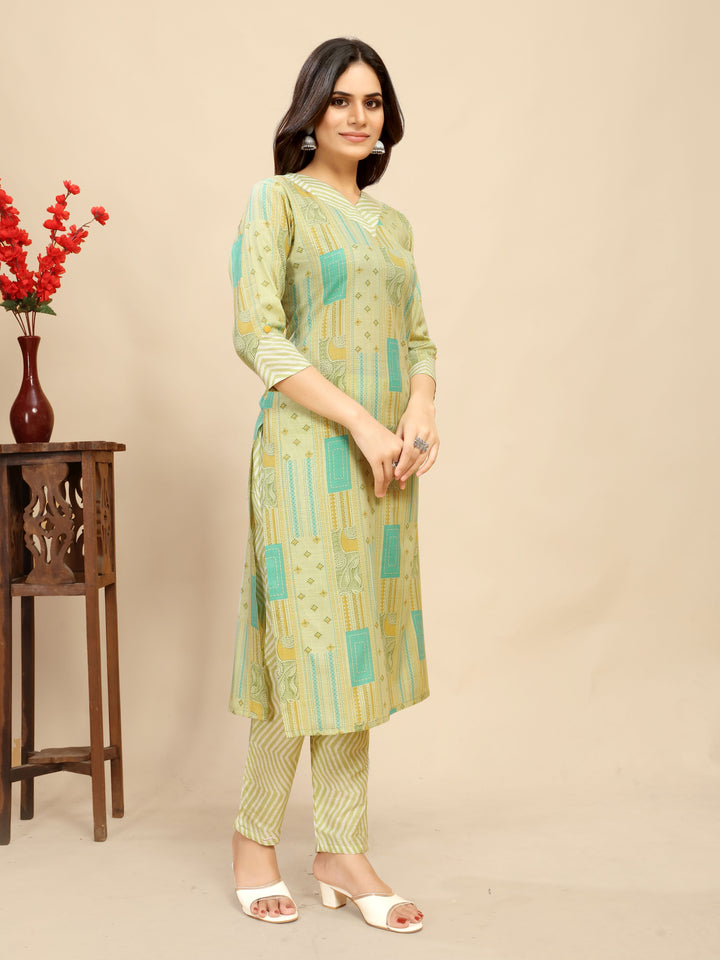 Cotton Kurti Set | Designer Printed Top & Bottom for Women