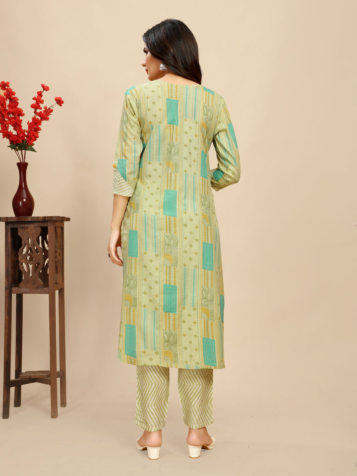 Cotton Kurti Set | Designer Printed Top & Bottom for Women