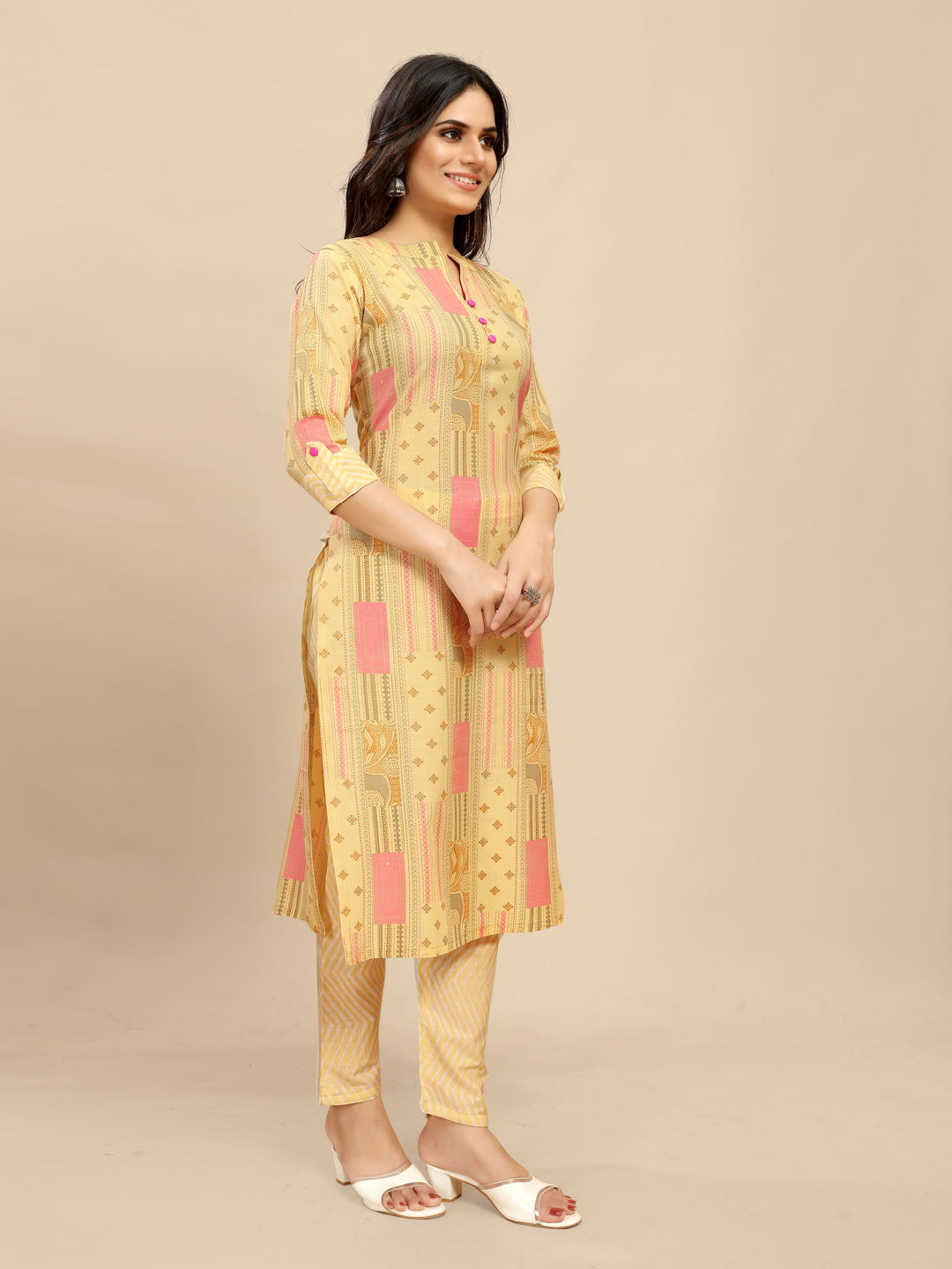 Cotton Kurti Set | Designer Printed Top & Bottom for Women