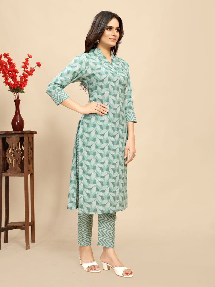 Elegant Cotton Outfit | Beautiful Kurti Set with Designer Prints