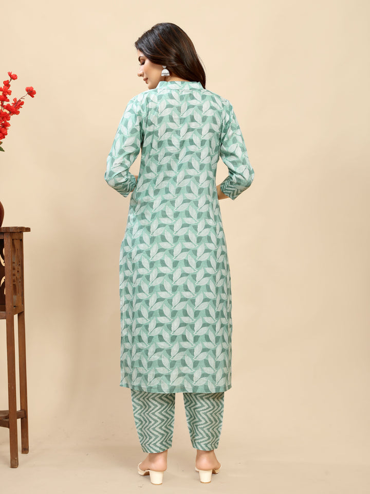 Elegant Cotton Outfit | Beautiful Kurti Set with Designer Prints