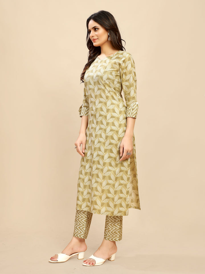 Elegant Cotton Outfit | Beautiful Kurti Set with Designer Prints