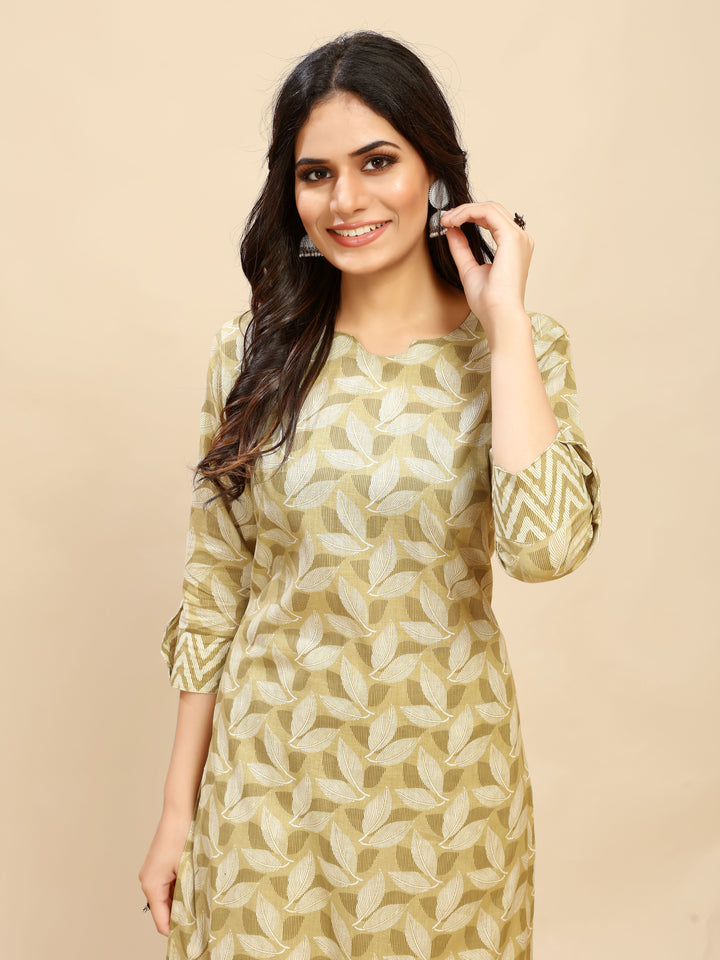 Elegant Cotton Outfit | Beautiful Kurti Set with Designer Prints