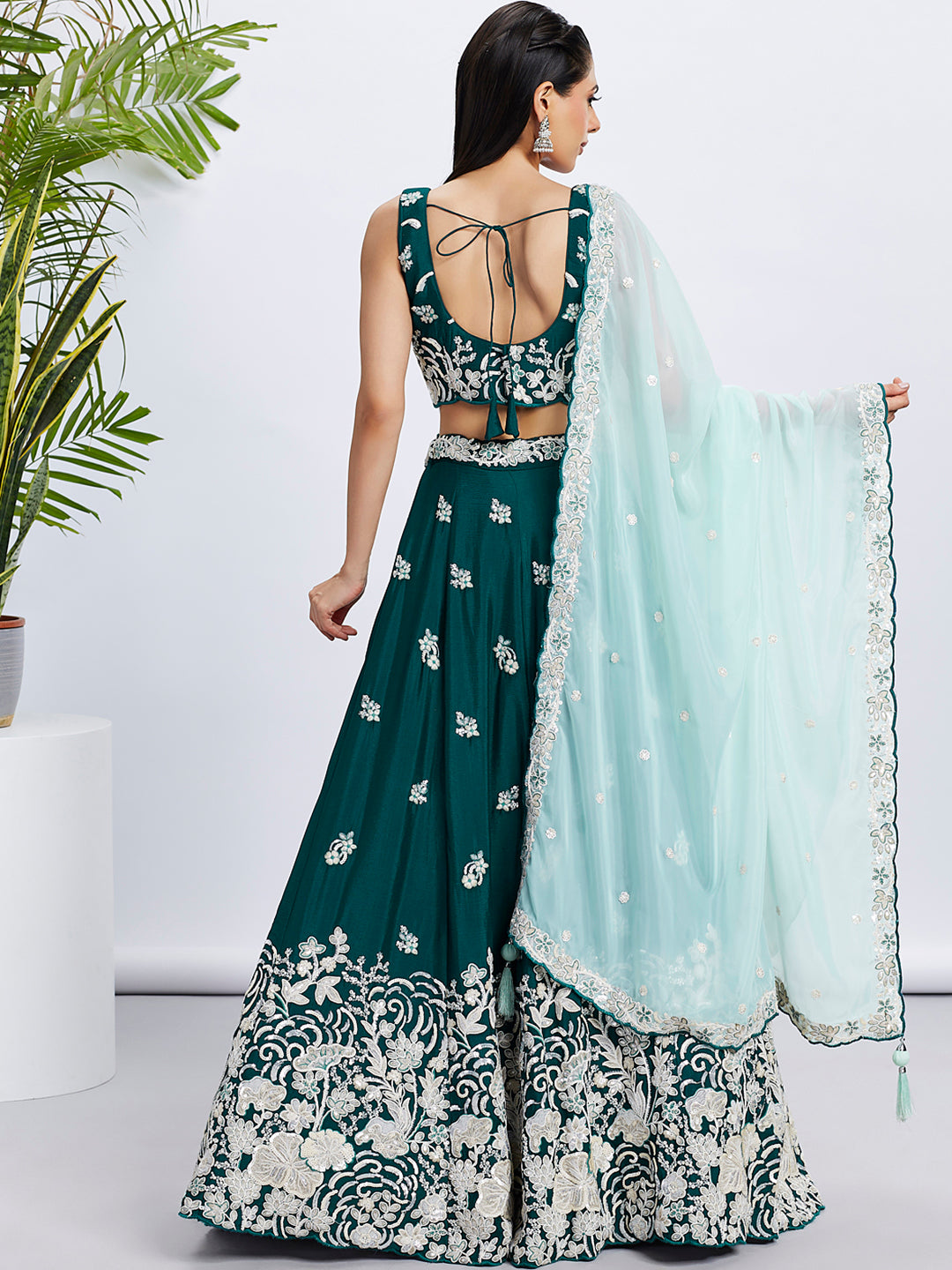 Georgette Lehenga Choli | Heavy Designer Embroidery & Organza Dupatta for festive