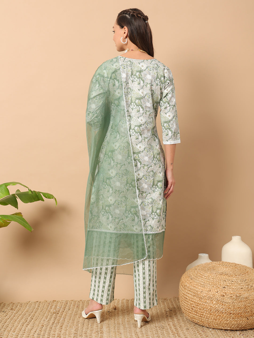 Elegant Cotton Printed Salwar Kameez Set with matching dupatta for Women