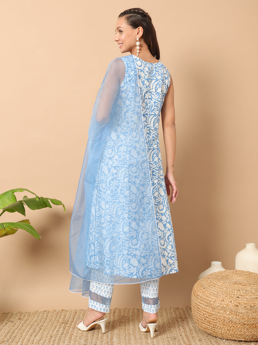 Elegant Cotton Printed Salwar Kameez Set with matching dupatta for Women