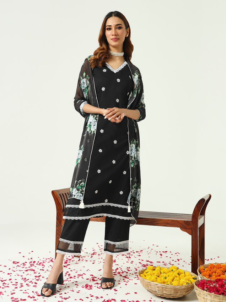 Elegant Cotton Printed Salwar Kameez Set with matching dupatta for Women