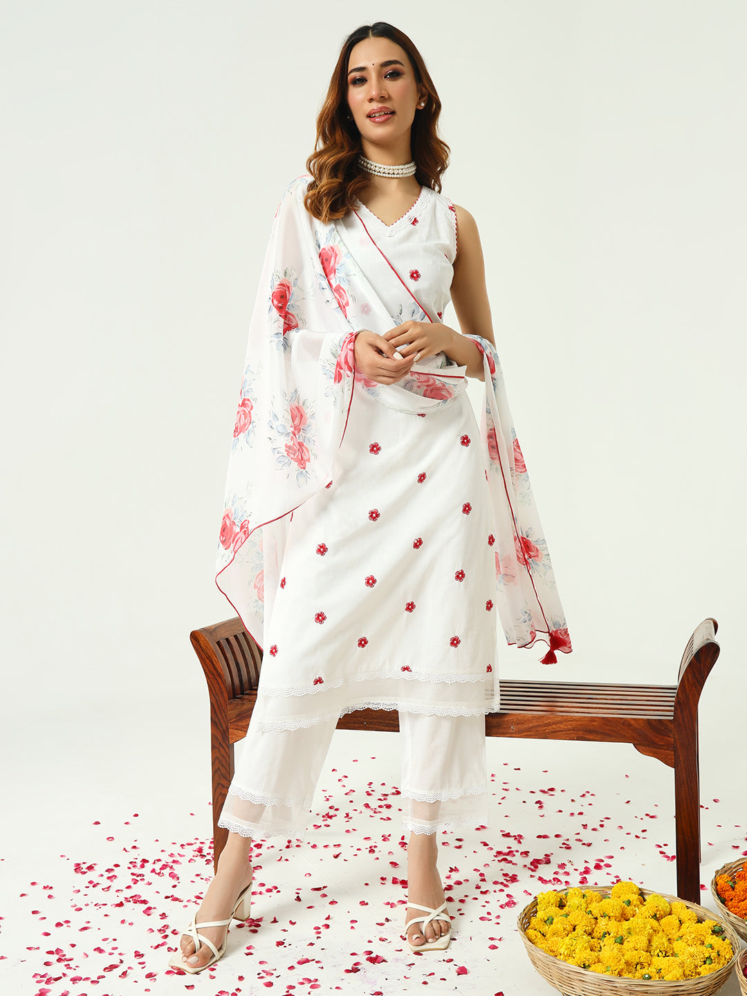 Elegant Cotton Printed Salwar Kameez Set with matching dupatta for Women