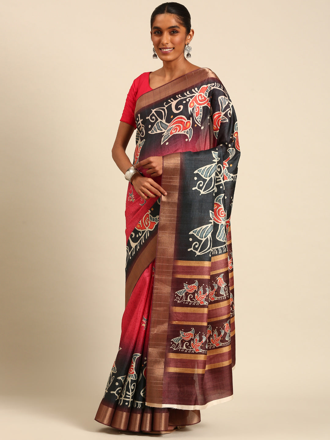 Charming pink cotton Saree with pink Blouse | Unmatched Beauty for Grand Occasions