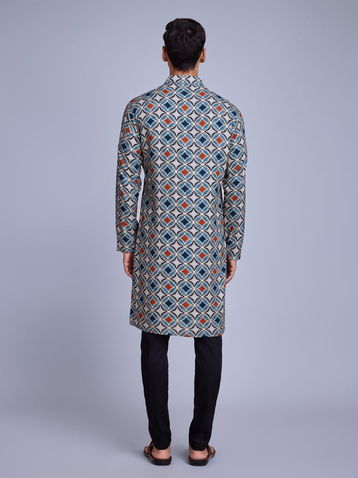 Designer Rayon Kurta Pair | Stylish Festive Wear with Foil Print