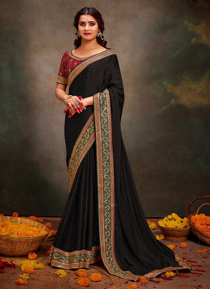 Beautiful B S Y Satin Saree with | Elegance Redefined for Weddings