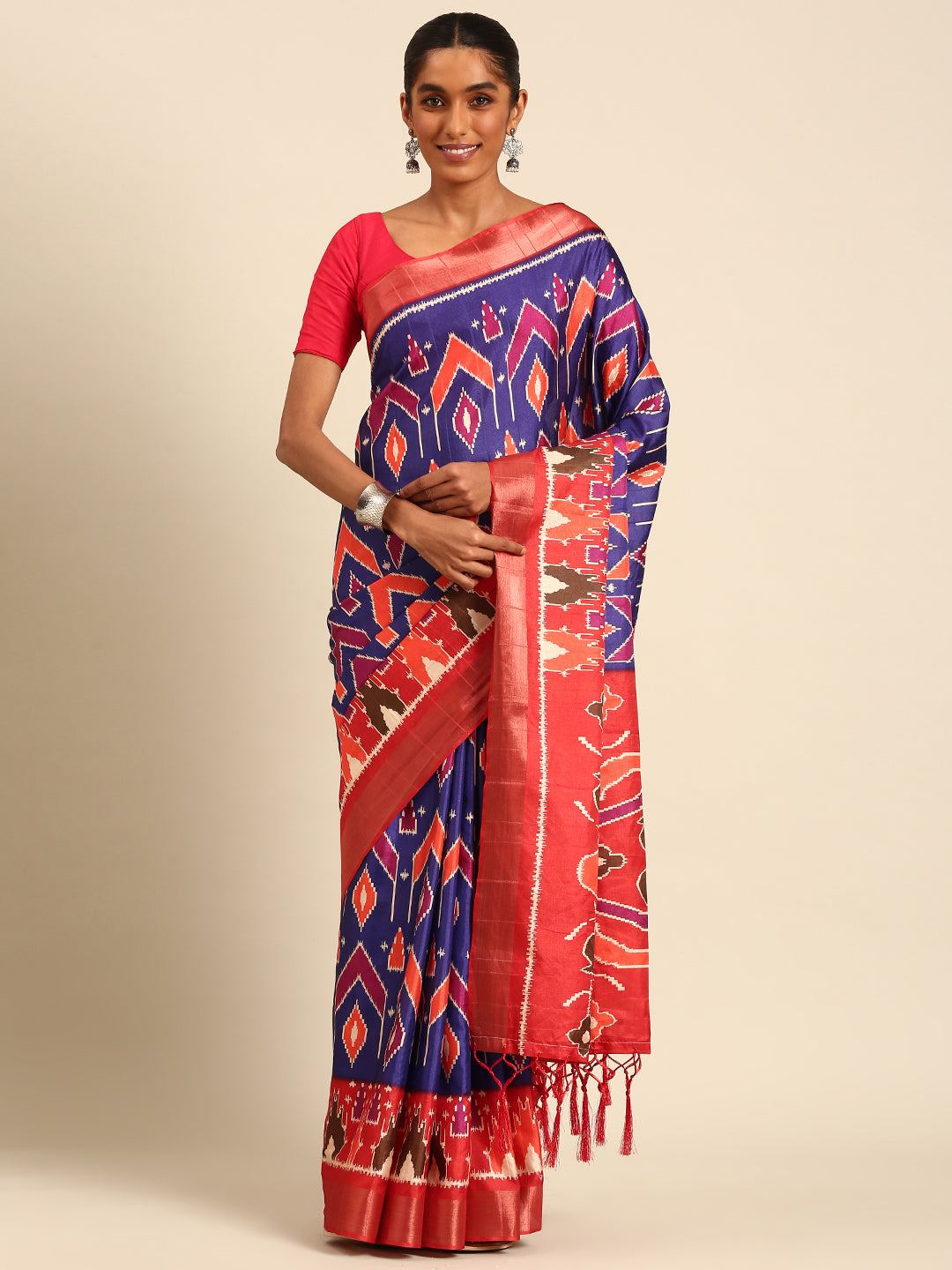 Designer Cotton Saree with Banarasi Silk | Digital Printed for Special Events