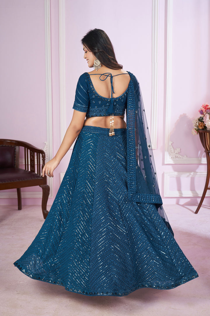 Designer Georgette Lehenga Choli | Soft Net Dupatta & Thread Embroidery for parties