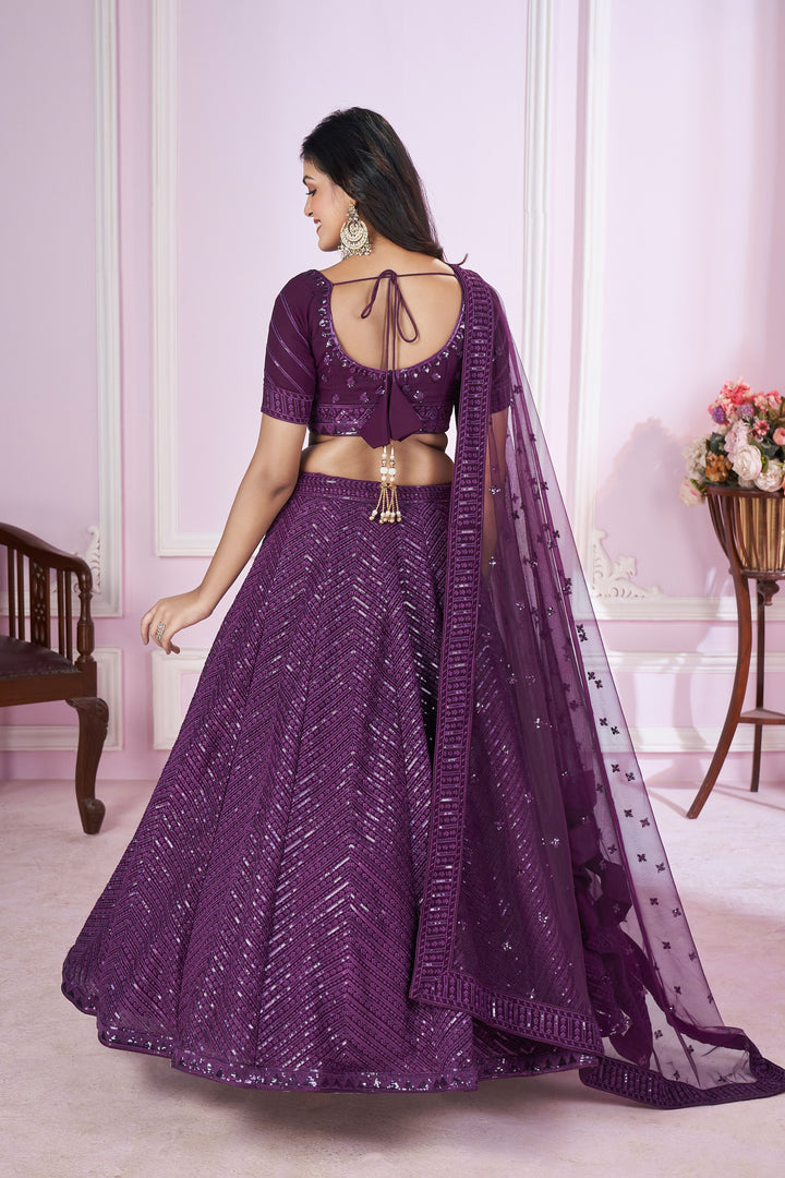 Designer Georgette Lehenga Choli | Soft Net Dupatta & Thread Embroidery for parties