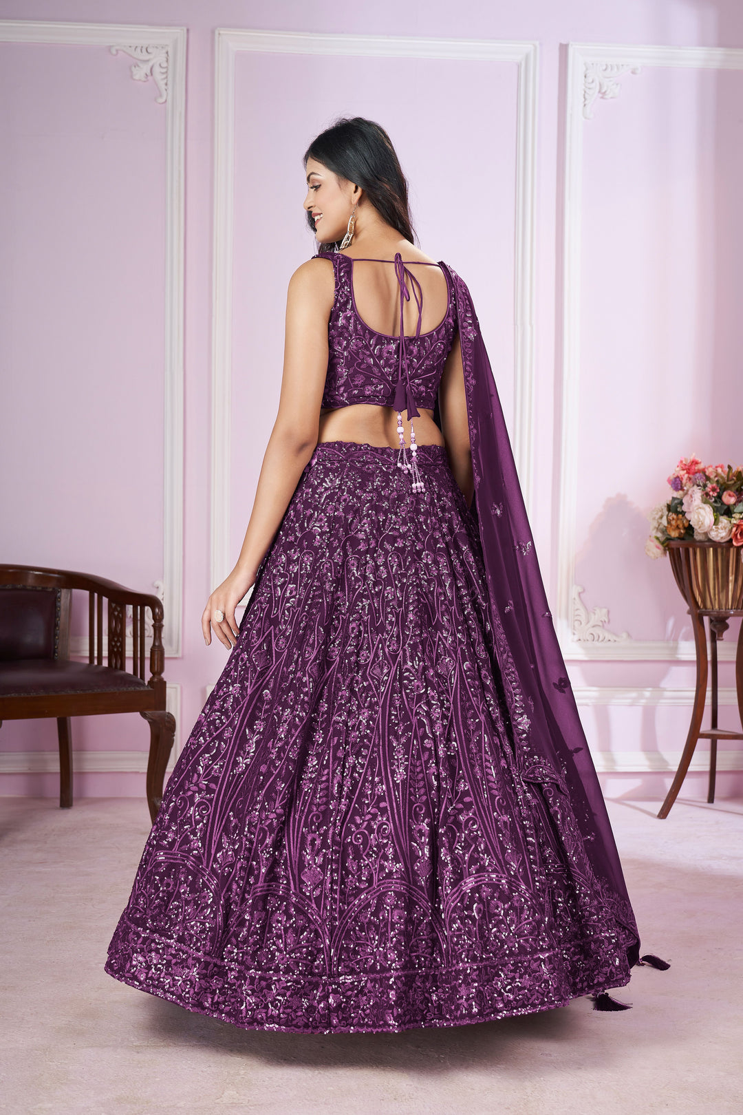 Designer Georgette Lehenga Choli | Georgette Dupatta & Thread Embroidery